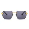 Designer Mercedes-Benz top sunglasses New Frameless Multilateral Sunglasses benz Fashion Plate Foot Glasses Z1099