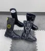 Lüks tasarımcı botlar kızlar sonbahar moda siyah İngiliz tarzı ayak bileği pu deri çocuklar kış ayakkabıları dahil olmak üzere marka ayakkabı kutusu