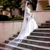Bridal Veils V05 Veil With Pearls For Wedding Party Multi Size Elegant Waltz Comb White Ivory One Layer Chapel Length