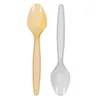 Couverts jetables 60 pièces Cuillère à mélanger Mini Cucharas Para Postres Cuillères en plastique Cuillère à soupe