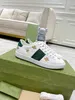 Ace Herren -Gurtband -Sneakers Designerin Frau Freizeitschuhe Biene Schlange Leder bestickter Tiger Chaussures ineinandergreifende weiße Schuhschuhschuhe Plattformzug 836