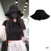 BERETS 2023 KVINNS FISHERMAN HAT SPRING SOMMER SOLID FLAT TOP RAW KANT SUN HATS CASUAL KVINNA GIRL UTOMER SONSKREEN CAP