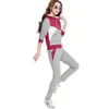 Kvinnors spårningsdräkter 2023 Spring Female Sporting Suits Ladies Slim 2 Pieces Set Set Cotton Women Hooded dragkedja Tops och långa byxor Tracksuit Red