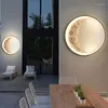 Wall Lamp Modern Simple Moon Creative Corridor Mural Tv Decor Living Room Decorative Bedroom Bedside