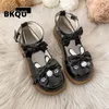 Kleding Schoenen BKQU Mary Janes Vrouwen Schoenen Pu Leer Zoete Designer Boog Platform Gesp Flats Schoenen Mode Lolita Zapatos 230729