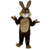 Halloween Brown Rabbit Mascot Costume Personaggio dei cartoni animati Abiti Suit Fancy Dress for Men Women Christmas Carnival Party Outdoor Ou249Z