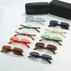 Дизайнер Mercedes-Benz Top Sunglasses Z1100 Новые безрамные алмазные инкрустация модная модная нога для ноги