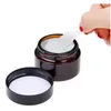 Packing Bottles 5G 10G 15G 20G 30G 50G Amber Glass Face Cream Bottle Cosmetic Makeup Jars With Inner Liners And Black Lids Drop Delive Otizx