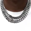 Anhänger Halsketten Hip Hop 18k vergoldet Edelstahl Schmuck Iced Cadena Hombre Miami Cuban Link Kette Halskette für Männer