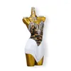 Vêtements de scène imprimé léopard robe de danse latine hauts femmes salle de bal adulte Salsa jupes Costume de sport personnaliser à franges