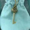 Designermärke TIFFAYS S925 Love Key Necklace For Womens Summer Clavicle Chain Popular Fashion Temperament Design Sense