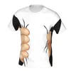 Men's T Shirts Squeeze Funny O Neck Polyester TShirt Classic Thin Shirt Men Clothes Fashion