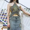 Kobiety dla kobiet Camis Summer Sexy Y2K kantar dżinsowy kamizelka pentagram kształt bez rękawów fur