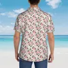 Men's Casual Shirts Short-sleeved Camellias Anemone Flowers And Alstroemeria Shirt Beach Clothes Personality Tops