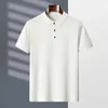 Herr t-skjortor polo skjorta kortärmad 2023 smal fit lapel företag stickad avslappnad halvärm t-shirt män designerkläder