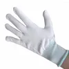 Disposable Gloves Antistatic Nylon ESD Electronic Working Pu Coated Antiskid For Finger Protection