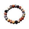 Strand ronde kralen Stenen armband Stretch armbanden Perfect sieradencadeau voor familie en vrienden