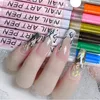 Nail Polish 12PCS Nail Art Drawing Pen Waterproof DIY Quick-drying Marker Pen Color Painting Flower Hook Line Manicure Pen Decoration Tools 230729