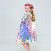 Jackets Fashion Glitter Multicolor Sequins Shawl Shiny Girls Cloak Blingbling Fairy Princess Cape Christmas Party Halloween Kids Clothes 230728