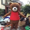 2018 Fabrieksteddybeer van TED volwassen mascottekostuum voor Hallowmas Chrstmas party239W