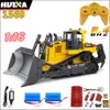 Electric RC Car HUINA 1569 RC Bulldozer 1 16 8CH Remote Control Truck 2 4G Radio Engineering Vehicle Boy Hobby Toys For Children Gifts 230728