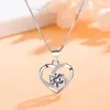Pendant Necklaces Fashion Wedding For Brides Jewelry Gifts Blue Heart Cubic Zirconia Pendants Necklace Women