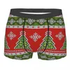 Caleçon Plaid Noël Respirant Culotte Shorts Boxer Briefs Sous-Vêtements Masculins Ventiler