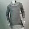 Kvinnors tröjor Fashion Sticke Patchwork Turtleneck tröja sidoknapp Lång ärm Slim Mini Dress Autumn Winter 2023 Pink Black Blue