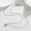 チェーンフォーアンシルバーカラー韓国ファッションドロップスティック航空機ネックレス小さな新鮮でシンプルな宝石