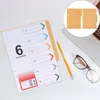 Ensembles/20PCS Insert Indexes Binder Tab Insertable Blank Index Cards The Paper