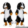 2018 Design Custom White Black Sheep Dog Mascot Costume Tecknad karaktär Fancy Dress for Party Supply Adult Size227Q