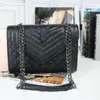 Populära designer kvinnors handväskor Purses Caviar Bag läder axel crossbody väskor handväska handväska plånböcker koppling metall logotyp rutmönster damkedja messenger 385