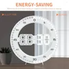 Orologi da parete Sveglia luminosa a LED con temperatura del calendario Orologio digitale 3D circolare silenzioso per la decorazione domestica del soggiorno