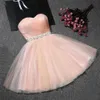 Prawdziwa próbka tanie mini imprezowe sukienki seksowna różowa krótka ciasna sukienki z domu 2018 Krótkie sukienki balowe vestido de festa curto252r
