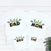 Robes de fille assorties Wild One Family Shirts Ones Mom Dad Bro Sis Party Clothes 1er anniversaire Safari Jungle Look Outfits 230728