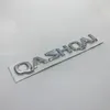 3D буквы эмблема Значок автомобильной дверь наклейка для логотипа Nissan Qashqai Chrome Серебряная задняя табличка DECA235E