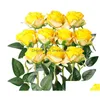زهور الزهور الزهور أكاليل الزهور الاصطناعية الفانيلا روز وهمية المنزل الديكور عيد الحب هدية هدية إسقاط توصيل حديقة الاحتفال جزء dhbl9