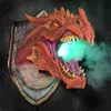 Decorative Objects Figurines VIP Dragon Legends Prop Dinosaur Head 3d Wall Smoke Light Art Sculpture Shape Statue Home Decor Halloween Room Decoration 230729