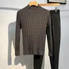 Männer Pullover 2023 Herbst Winter Mode Casual Slim Fit Pullover Männlich Mock Neck Gestrickte Tops Männer Langarm Warme Pullover l239