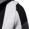 Men's Sweaters Men fashion Jackets long style cardigan Outerwear sweater male Button drop ship foreign trade stripe color matching top coats 230728