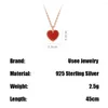 Chains S925 Sterling Silver Cute Little Heart Red Agate Necklace For Young Girls And Women Birthday Present Marry Anniversary Gift