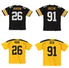 Stitched football Jersey 26 Rod Woodson 91 Kevin Greene 1993 1994 mesh retro Rugby jerseys Men Women and Youth S-6XL