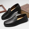 Модельные туфли, мужские повседневные туфли из натуральной кожи, роскошные брендовые лоферы, итальянские мокасины, дышащие без шнуровки, Chaussure Homme 230728