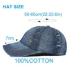 Ball Caps Vintae Wased Cotton Baseball Cap Men Женщины джинсовая папа при регулируемом стиле Trucker Low Roish