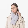 Halsdukar kvinnor halsduk fast färg 2023 vinter håll varm tjockare kvinnlig halsduk casual mode down bomull