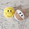 Pluche Kussens Kussens Kawaii 32cm Creative Smile Ball knuffel Schattig Basketbal Kussen Auto Thuis Basketbal Pop Smile Ball Vent Gooi Pop Kussen 230728