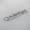 3D -bokstäver Emblem Badge Car Tailgate Sticker för Nissan Qashqai Logo Chrome Silver bakre typskylt Deca235e