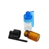 51mm36mm 유리 병 Snuff Snuff Dispenser 휴대용 총알 Snorter Plastic Vial Pill Case Case Box 숟가락 다중 CO4181502 LL