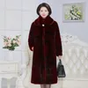 Women's Fur Coat Female Manteau Femme Hiver Middle-aged Mink Winter Loose Size 5XL Mother Long Faux Warm Jacket 68