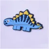 Shoe Parts Accessories Pvc Cartoon Dinosaur Decoration Charm Jibitz For Clog Charms Buttons Soft Rubber Pins Drop Delivery Series Randomly